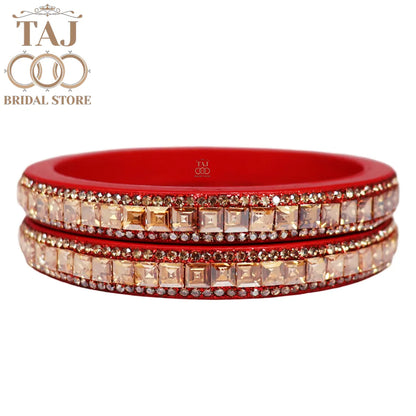 Rajasthani Kundan Lac Kada Bangles with Best Kundan Design