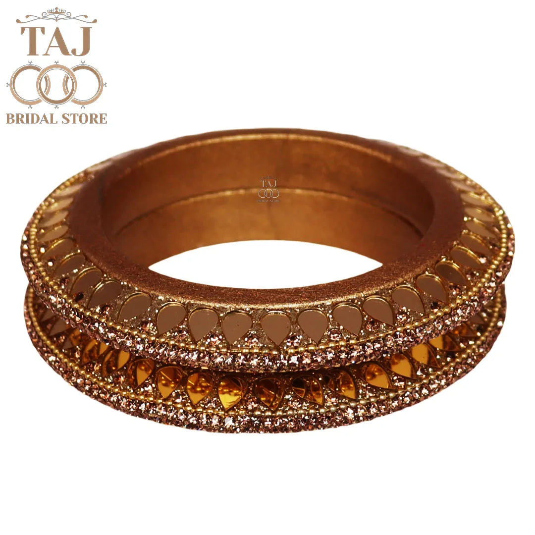 Traditional Rajasthani Lac Bangadi Set With Latest Mirror Design