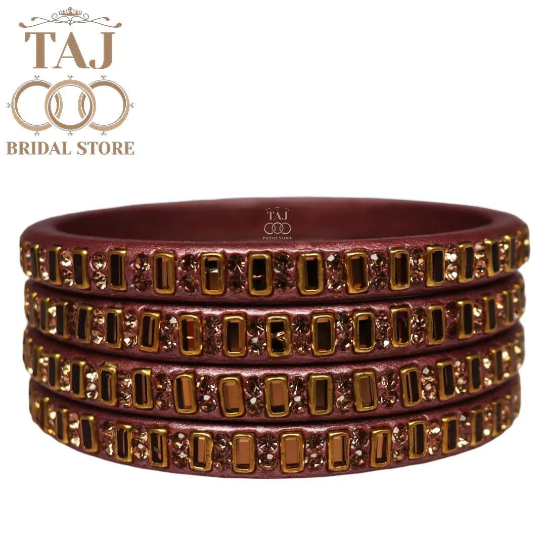 Kundan Lac Kada Bangles in Latest Design (Set of 4)