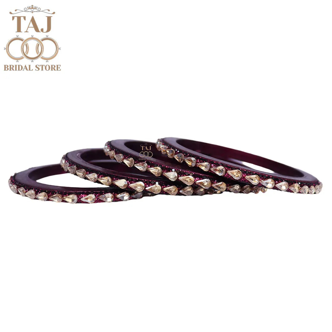 Pure Lac Bangles For Women With Best Kundan Design