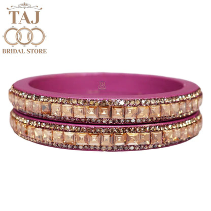 Rajasthani Kundan Lac Kada Bangles with Best Kundan Design