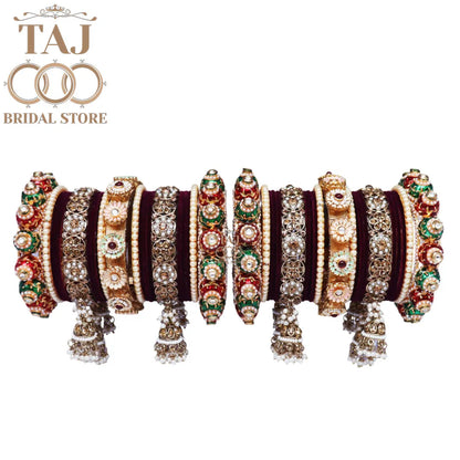 Rajwadi Bangle Set for Brides