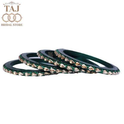 Pure Lac Bangles For Women With Best Kundan Design