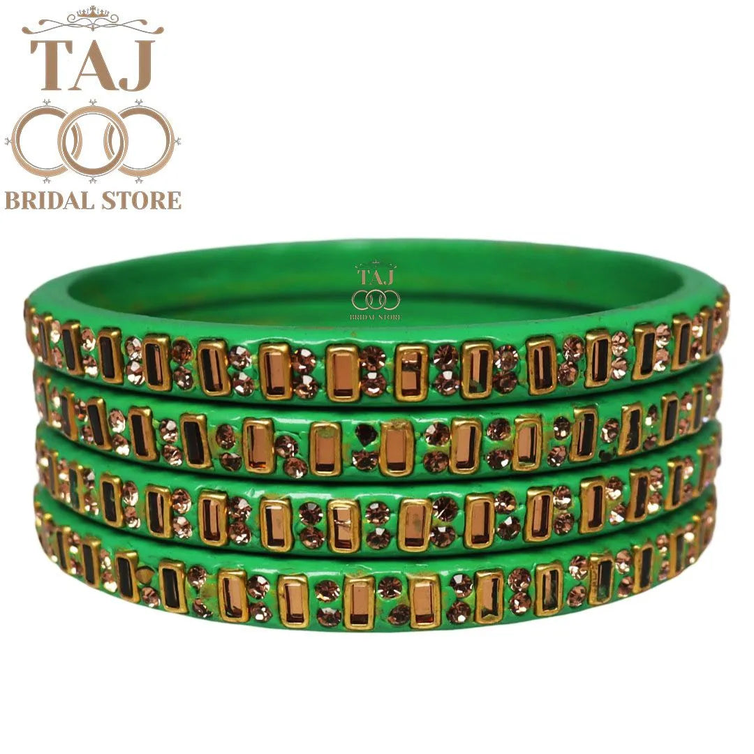 Kundan Lac Kada Bangles in Latest Design (Set of 4)