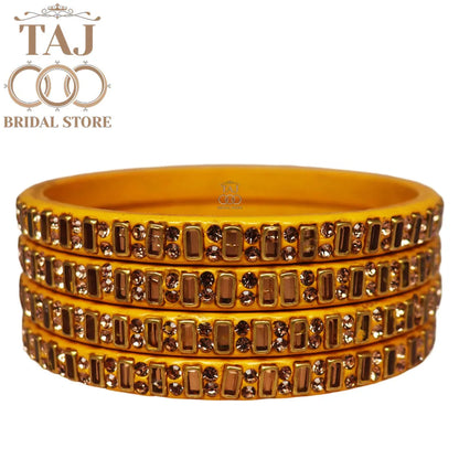 Kundan Lac Kada Bangles in Latest Design (Set of 4)