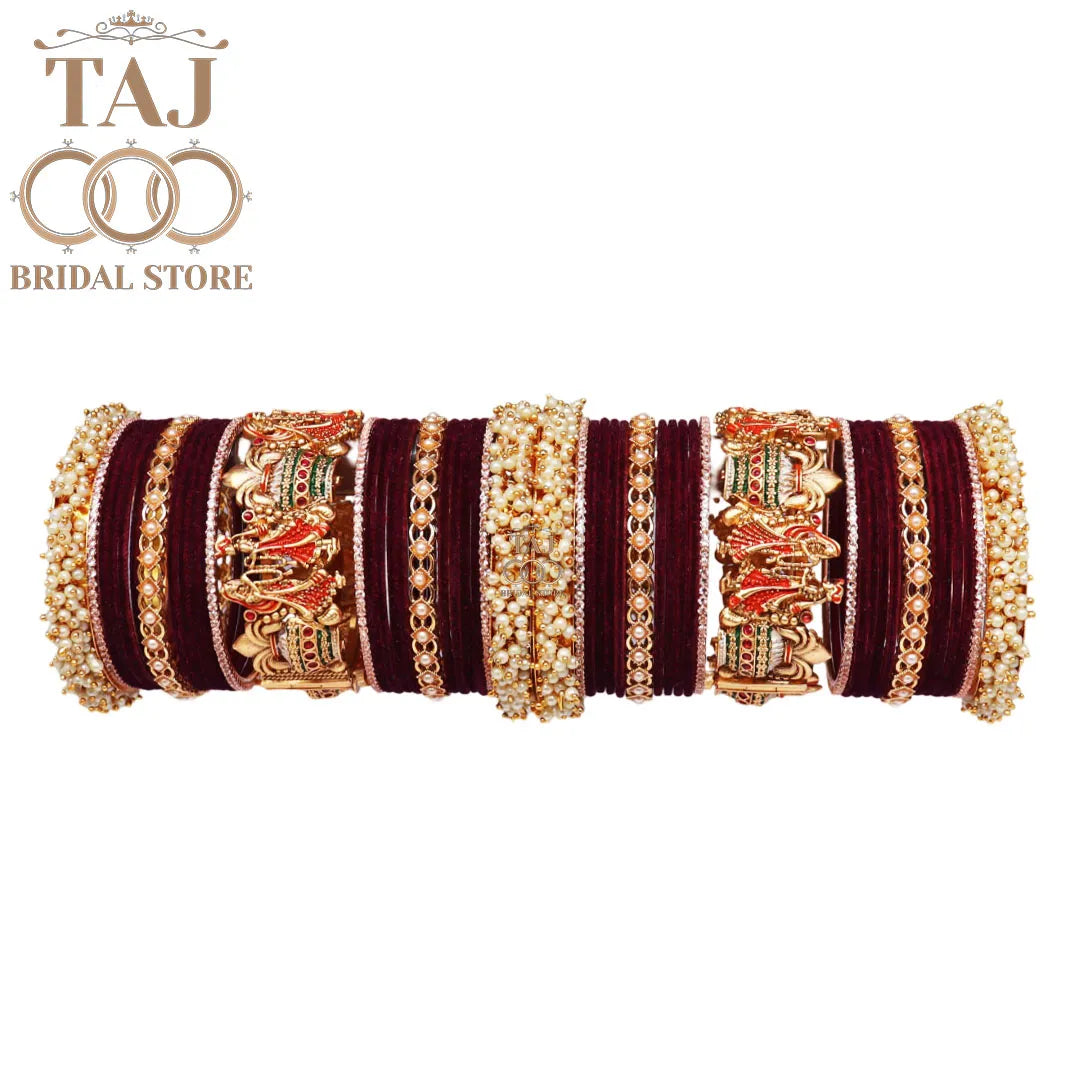 Wedding Bangle Set with Dulha-Dulhan Kada