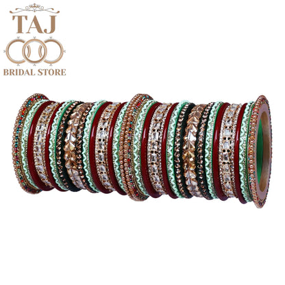 Elegant Bridal Bangle Set for Indian Weddings in Beautiful Design