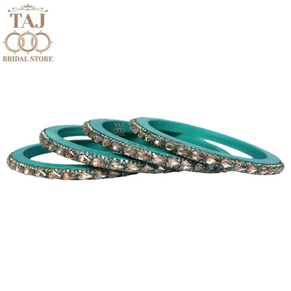 Pure Lac Bangles For Women With Best Kundan Design