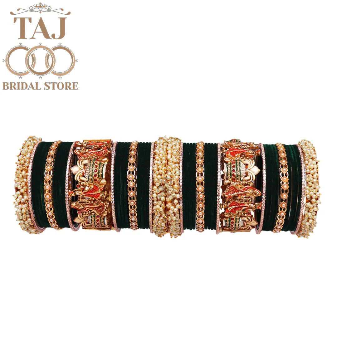 Wedding Bangle Set with Dulha-Dulhan Kada