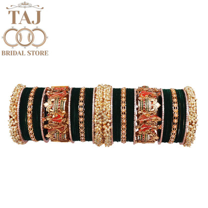 Wedding Bangle Set with Dulha-Dulhan Kada