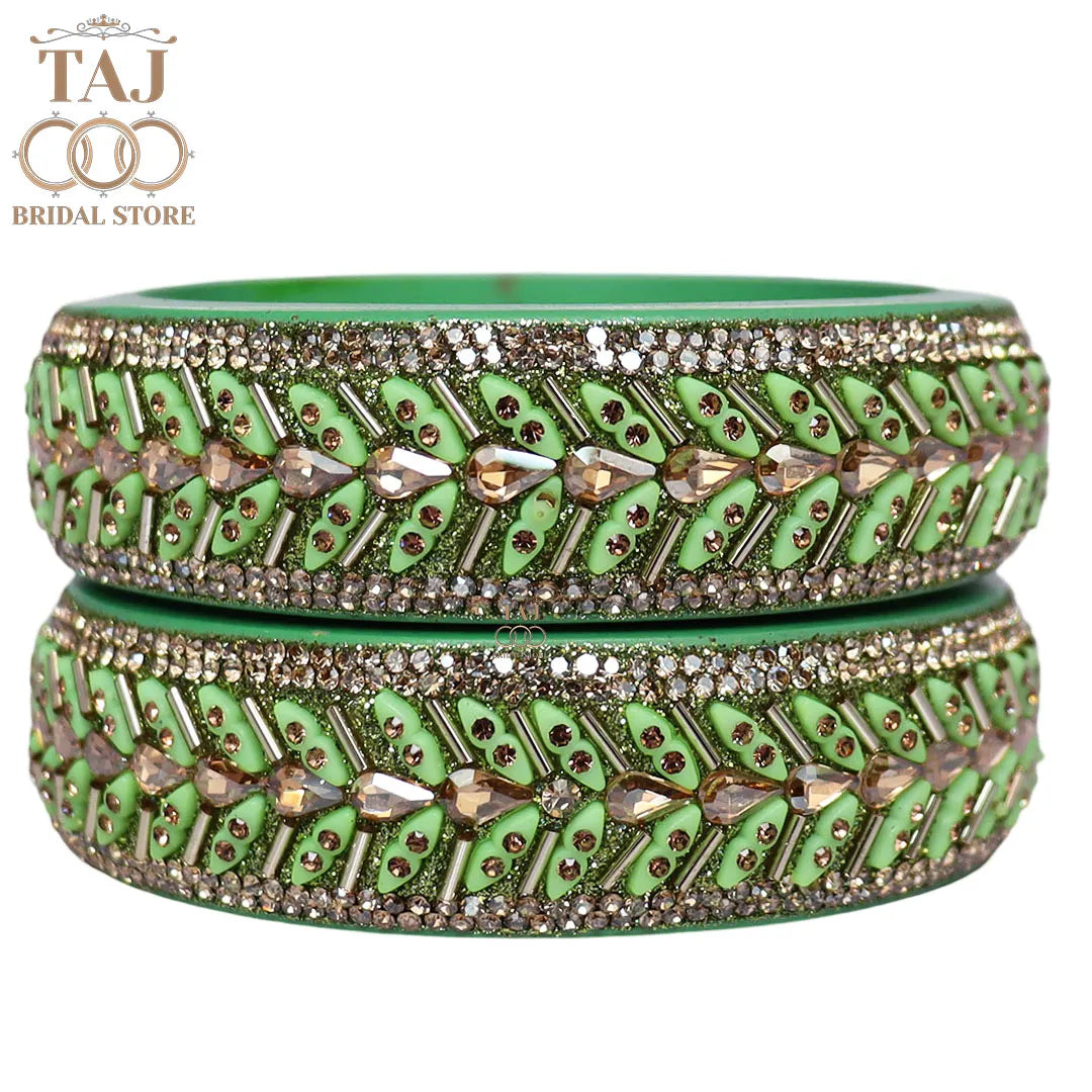 Jaipuri Fancy Lac Kada Bangles in Latest Kundan Design