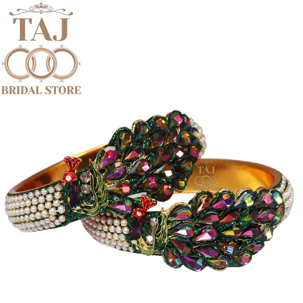 Designer Kada with Beautiful Peacock Design (Pack of 2)