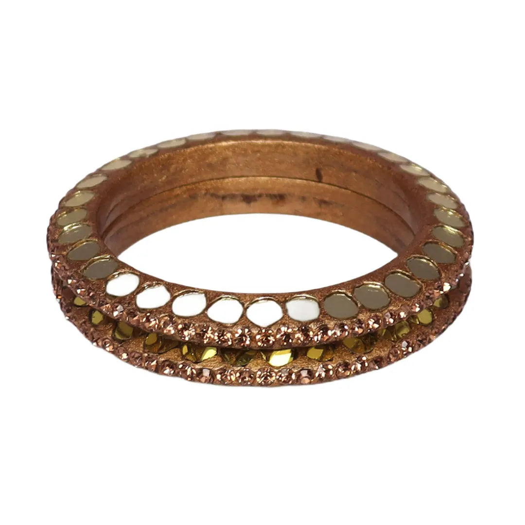 Lakh Bangle with Beautiful Mirror Work (Pack of 2) Taj Bridal Store