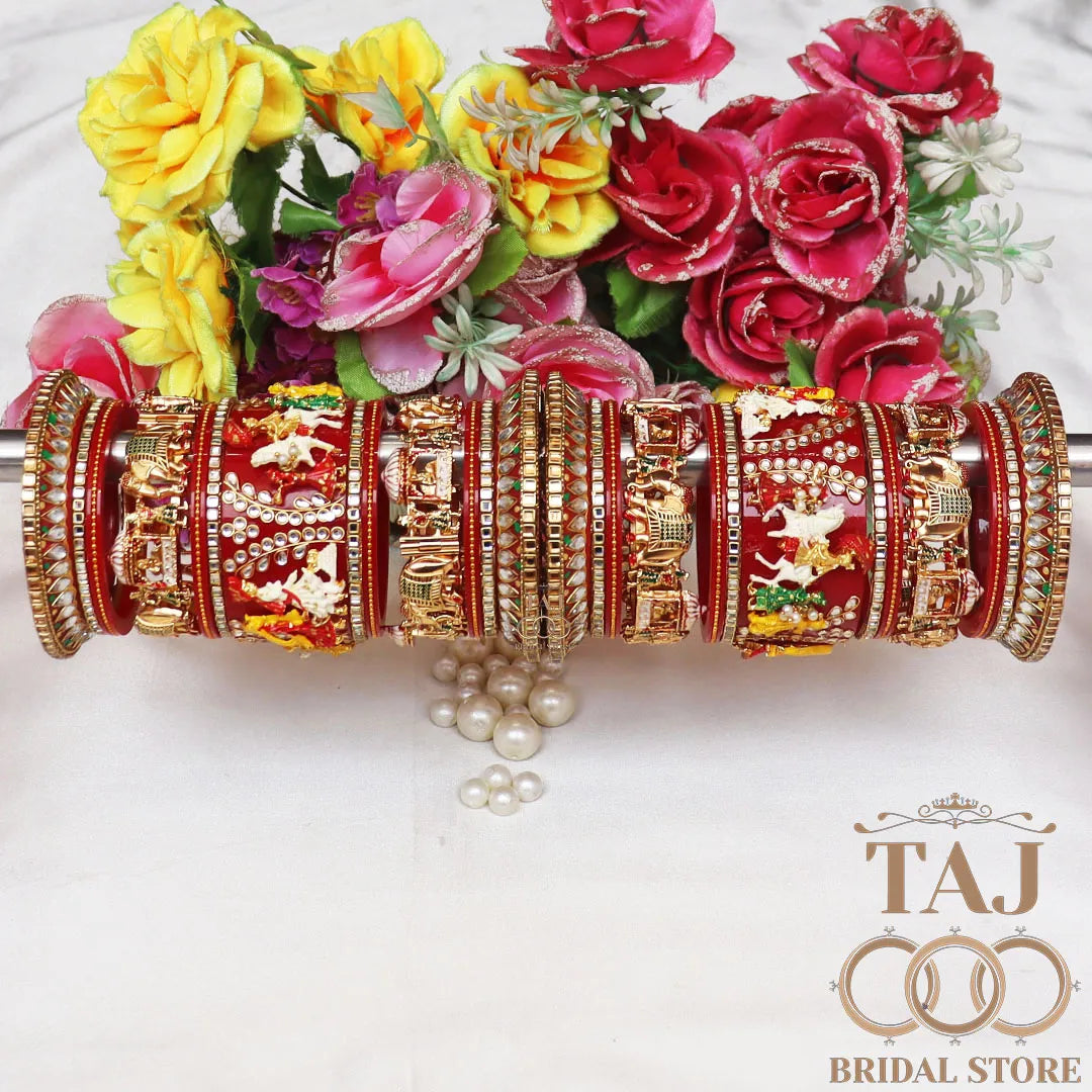 Rajwadi Bridal Bangles Set With Beautiful Latest Doli Barat Design Kada