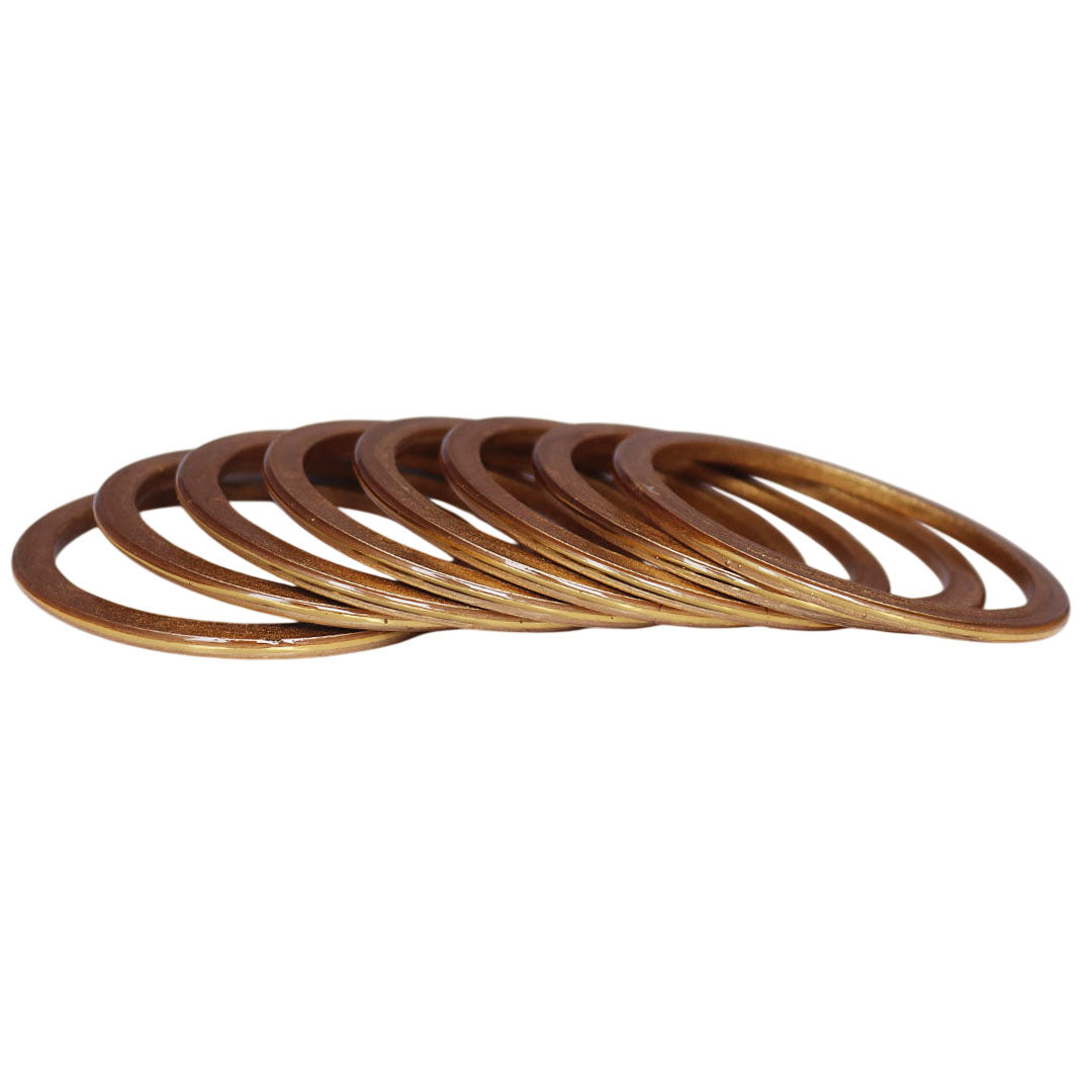 Rajasthani Handmade Lac Bangles with Golden Paat Work by TAJ BRIDAL STORE