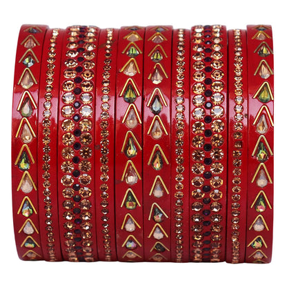 Jaipuri Lac Bangles with Kundan & Artificial Stone Design