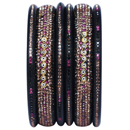 Jaipuri Lac Bangles with Latest Beads & Rhinestone Design