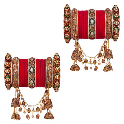 Royal Look Rajwadi Bangles Set for Women – Wedding Collection