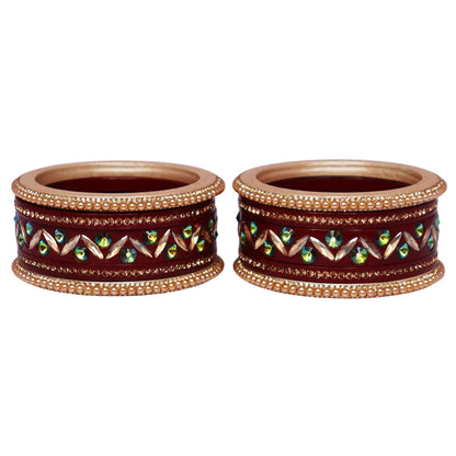 Bridal Style Kundan Lac Bangle Set – Ideal for Diwali & Weddings