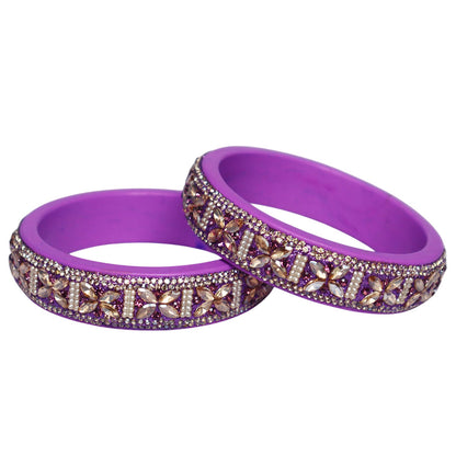 Handmade Jaipuri Lac Kundan Kada with Premium Kundan Stone Work for Bridal Wear