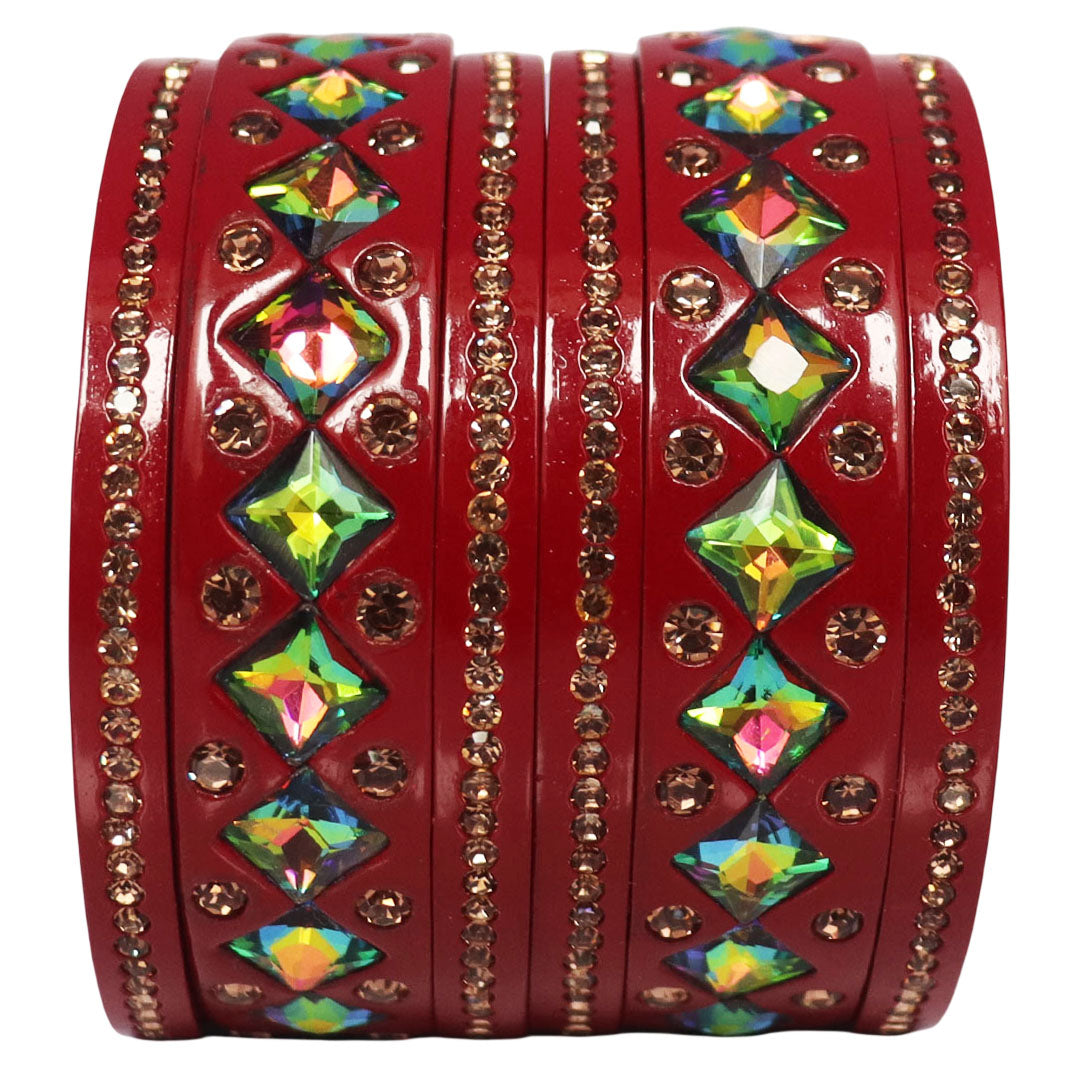 Rakhi Special Traditional Lac Bangles Set With Latest Kundan Design