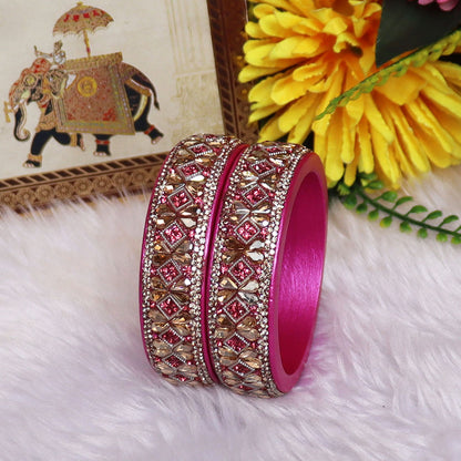 Jaipuri Designer Lac Kada Bangles For Women With Latest Kundan Design