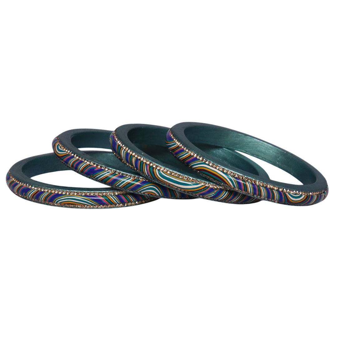 Designer Jaipuri Lac Kada with Multicolor Lahariya Artwork