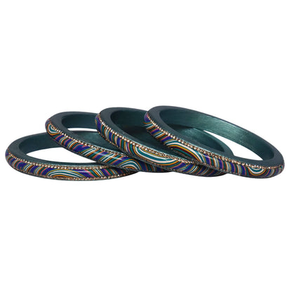 Designer Jaipuri Lac Kada with Multicolor Lahariya Artwork