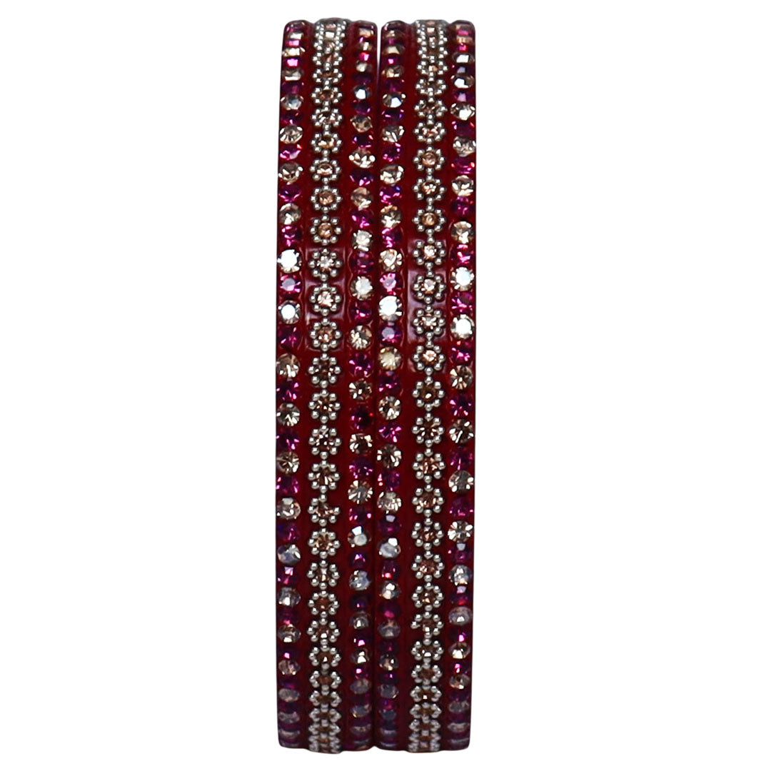 Jaipuri Lac Bangles Artificial Stones Kada Set for Women