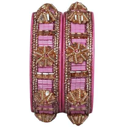 Jaipuri Lac Bangles Kundan Pearl Rhinestone Designer Kada