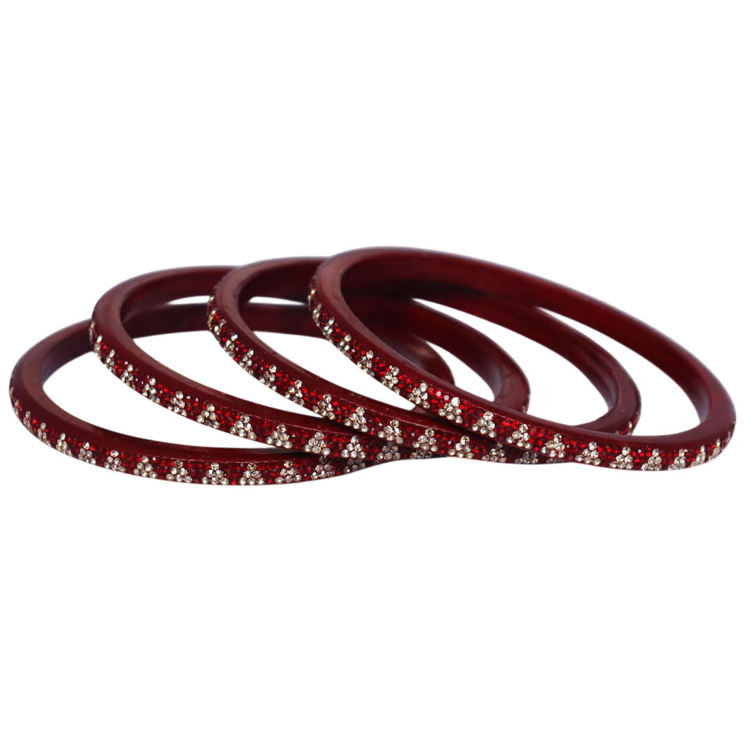 Rajasthani handcrafted Lac bangles with rhinestone work