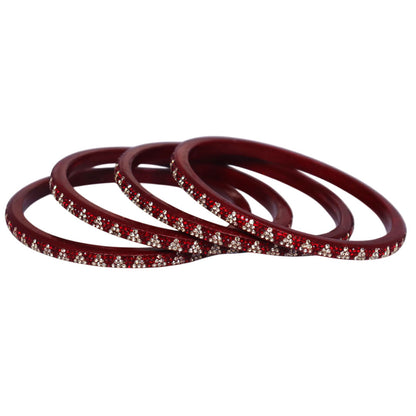 Rajasthani handcrafted Lac bangles with rhinestone work