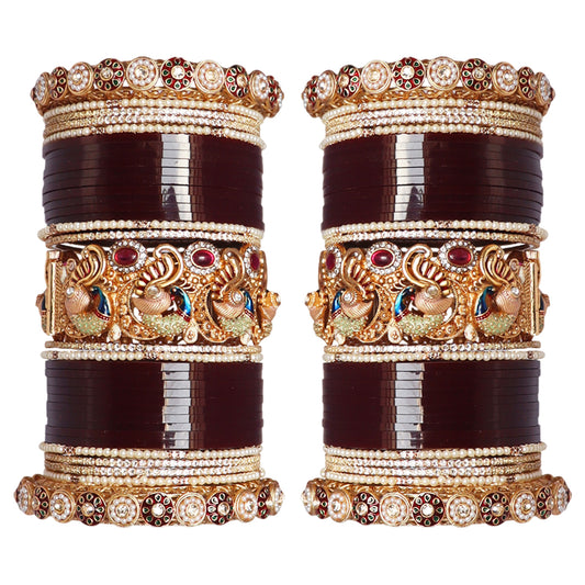 Wedding Bangles For Bride With Latest Peacock Motifs