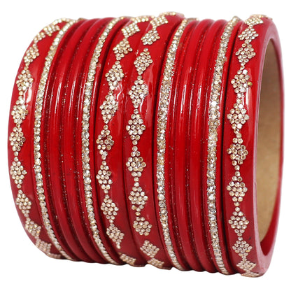 Festive Special Designer Lac Chura Set With Latest Rhinestones Design