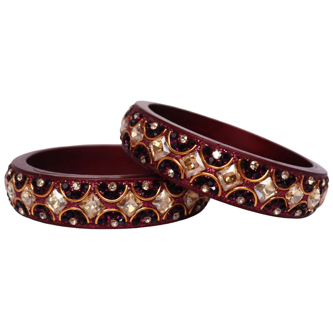 Jaipuri Fancy Lac Kada Bangles For Women With Latest Kundan Design