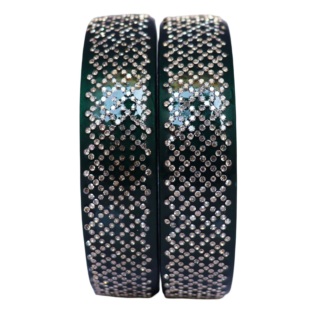 Jaipuri Lac Kada Bangles Set in Latest Rhinestones Design
