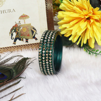 Handmade Lac Bangles For Women With Latest Kundan Design