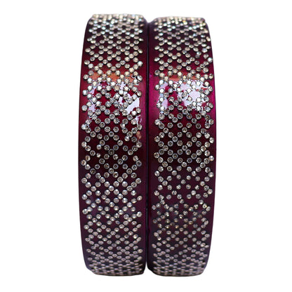 Jaipuri Lac Kada Bangles Set in Latest Rhinestones Design