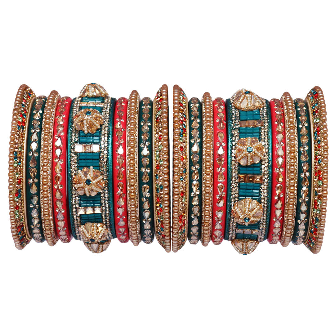 Rajasthani Lac Bangles Wedding Wear Kundan Designer Set