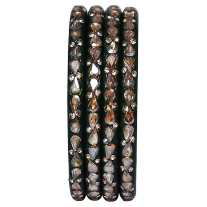 Traditional Stone Studded Lac Bangles For Women's