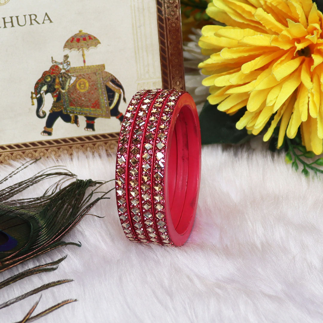 Handmade Lac Bangles For Women With Latest Kundan Design