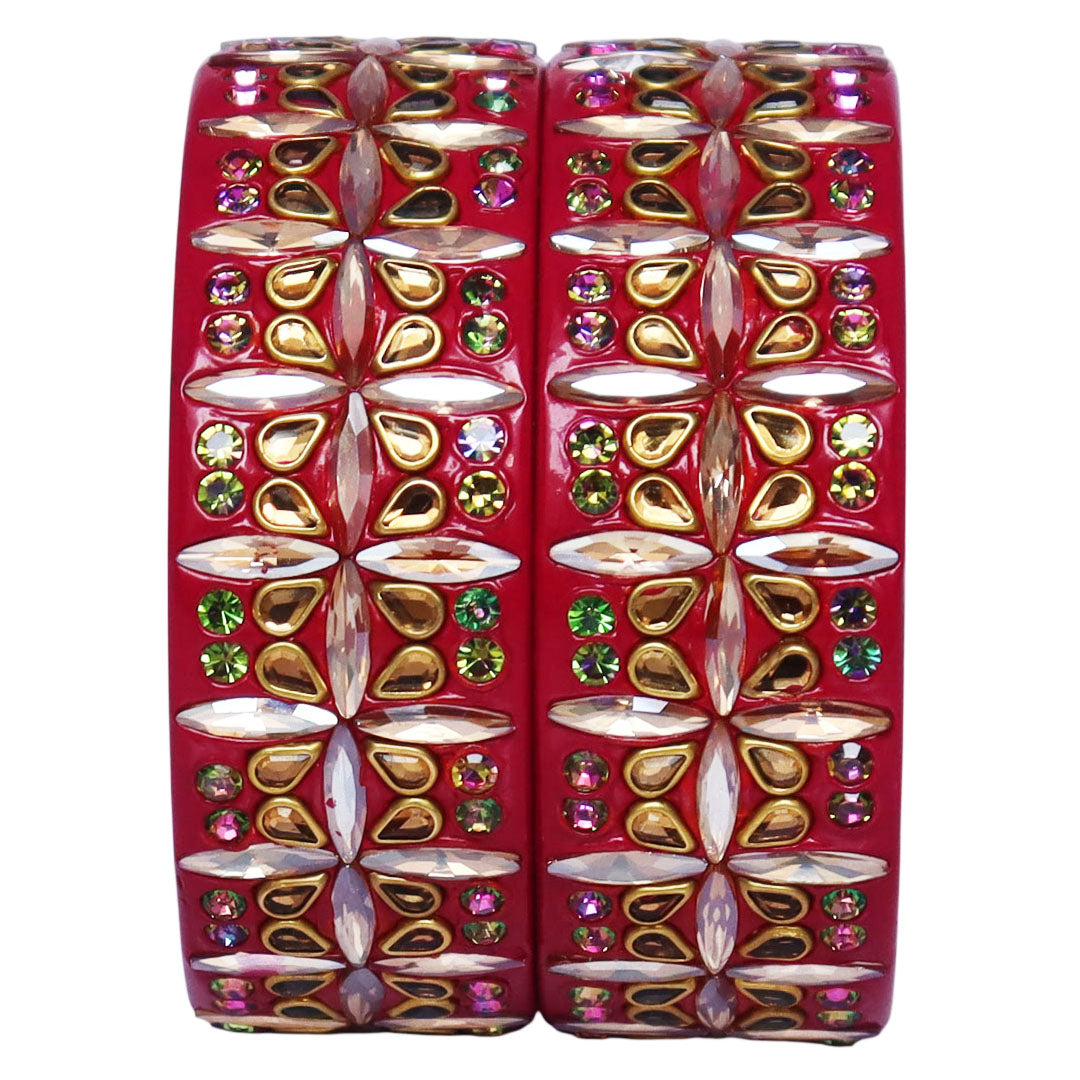 Exclusive Lac Kada Bangles in Latest Artificial Stones Design