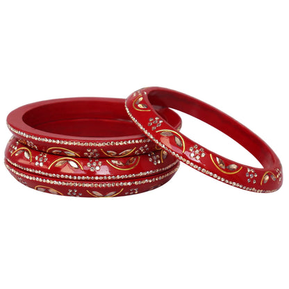 Festival Wear Lac Bangadi Bangles Set in Latest Kundan Design