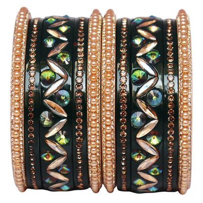 Bridal Style Kundan Lac Bangle Set – Ideal for Diwali & Weddings