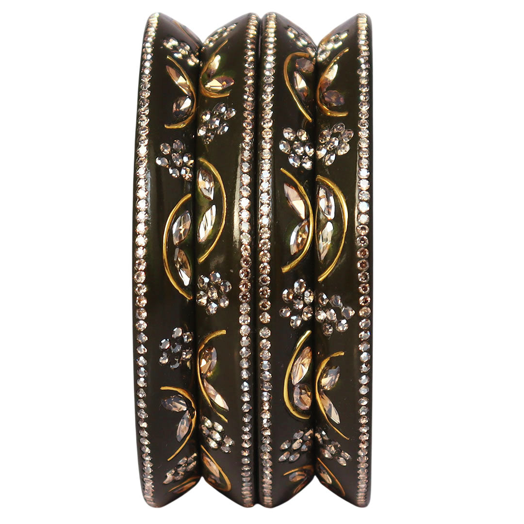 Festival Wear Lac Bangadi Bangles Set in Latest Kundan Design