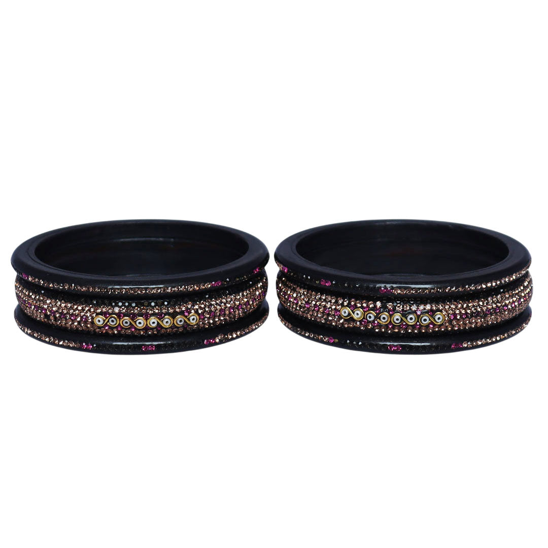 Jaipuri Lac Bangles with Latest Beads & Rhinestone Design