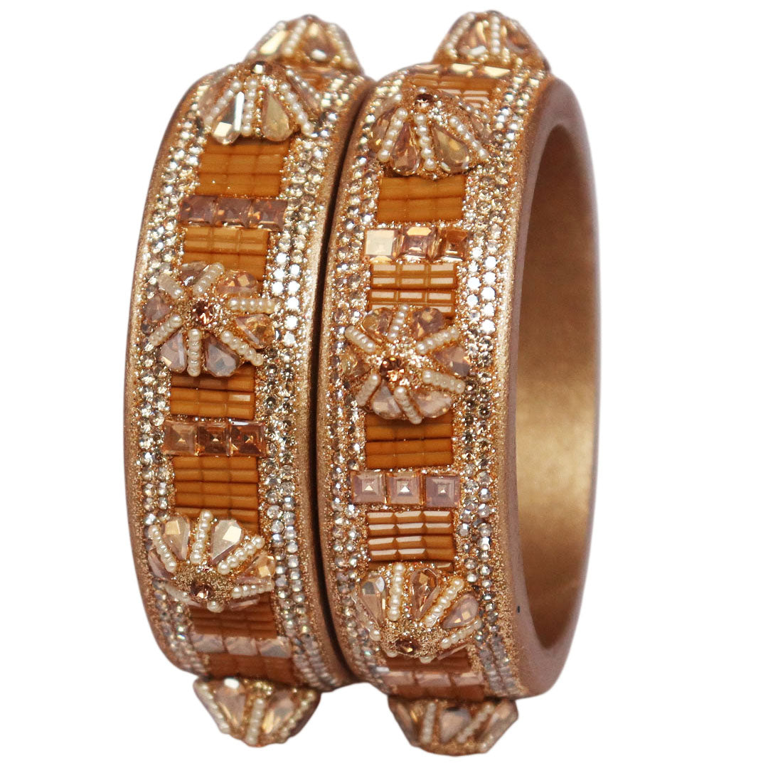 Jaipuri Lac Bangles Kundan Pearl Rhinestone Designer Kada