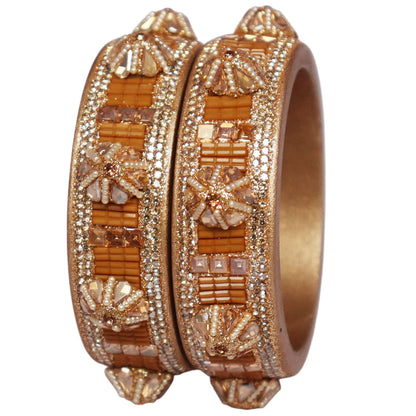 Jaipuri Lac Bangles Kundan Pearl Rhinestone Designer Kada