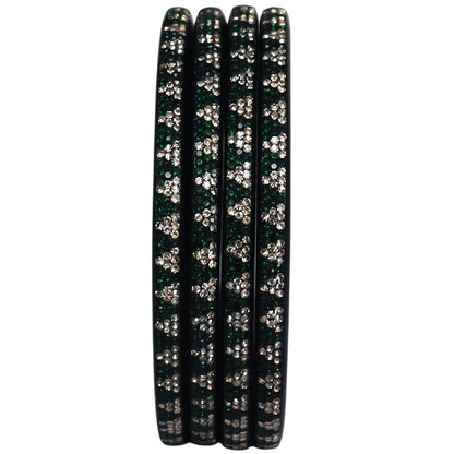 Traditional Indian Lac bangles with rhinestone detailing