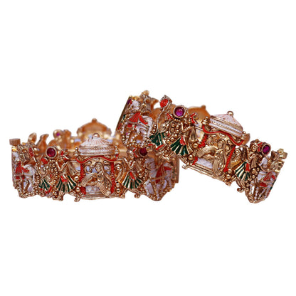 Premium Rajwadi Metal Kada Pair with Latest Doli-Baraat Design